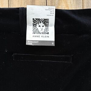 Anne Klein black velvet Pants Size 8
